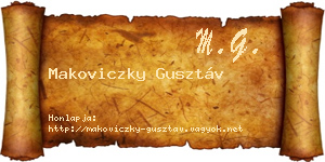 Makoviczky Gusztáv névjegykártya